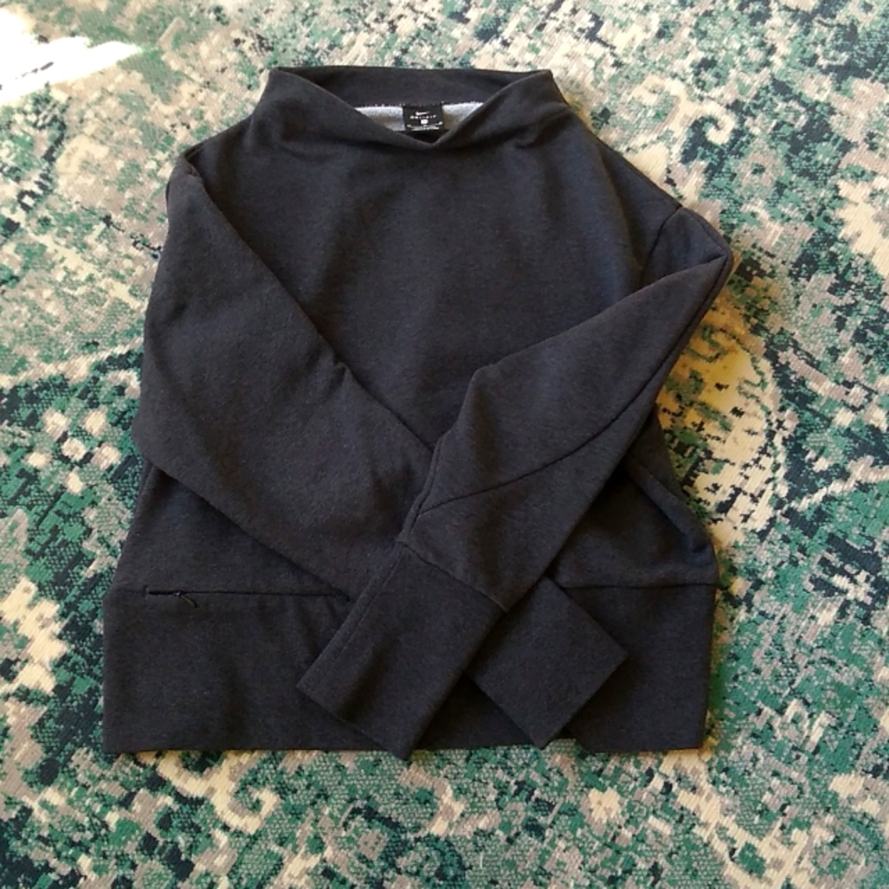 Nike Dri-fit mock neck sweater in dark gray medium